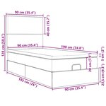 vidaXL Cadre de lit ottoman avec matelas marron foncé 90x190 cm tissu