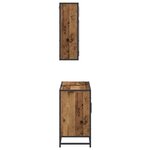 vidaXL Ensemble de mobilier de salle de bain 2 Pièces Bois ancien