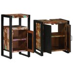 vidaXL Ensemble de mobilier de salle de bain 2 Pièces Bois Recyclé Solide