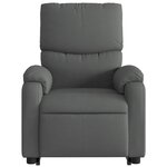 vidaXL Fauteuil de massage inclinable Gris foncé Tissu