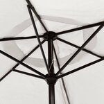 vidaXL Parasol Blanc sable 200x224 cm Aluminium