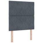 vidaXL Tête de Lit Design en Blocs de Diamant Gris Foncé 80 cm Velours