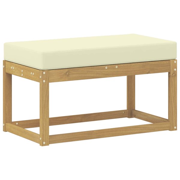 vidaXL Banc de Jardin Bois d'Acacia Massif Blanc