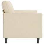 vidaXL Canapé à 2 places Crème 140 cm Similicuir