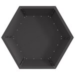 vidaXL Braise Noir 75 x 75 x 28 cm Acier