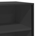 vidaXL Buffet noir 68x35x76 cm bois d'ingénierie et métal