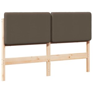 vidaXL Tête de lit capitonnée Marron et Taupe 120 cm Pin massif