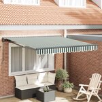 vidaXL Cadre d'auvent Vert et blanc 350 x 250 cm