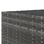 vidaXL Salon de jardin 6 Pièces avec coussins Gris Résine tressée