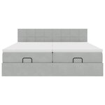 VidaXL Cadre de lit ottoman et matelas gris clair 160x200cm velours