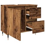 vidaXL Armoire de salle de bain vieux bois 65x33x60 cm bois ingénierie