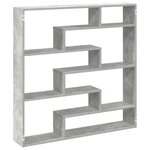 vidaXL Étagère cube murale 7 compartiments gris béton bois ingénierie