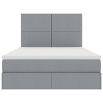vidaXL Lit avec rangement et matelas Gris clair 140 x 200 cm tissu