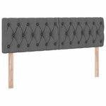 vidaXL Lit avec rangement et matelas Gris foncé 140 x 200 cm