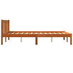 vidaXL Cadre de lit sans matelas cire marron 140x200cm bois pin massif