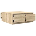 vidaXL Table basse avec tiroirs chêne sonoma 100x100x40 cm