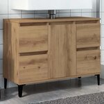 vidaXL Armoire d'évier chêne artisanal 80x33x60 cm bois d'ingénierie