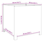 vidaXL Jardinière anthracite 50x50x50 cm acier