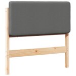 vidaXL Tête de lit capitonnée Marron et gris clair 75 cm Pin massif
