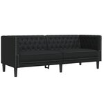 vidaXL Ensemble de Canapés 2 Pièces Noir 194 x 74.5 x 70.5 cm Faux cuir