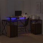 vidaXL Bureau Chêne brun 182 x 101 x 87 5 cm Bois d'ingénierie