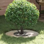 vidaXL Anneaux d'arbre plats 5 Pièces Argent Ø30 / 60 cm Acier inoxydable