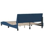vidaXL Cadre de lit sans matelas Hanko bleu 160x200 cm tissu