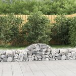 vidaXL Paniers à gabions arqués 50 Pièces 200x50x40/60 cm fer galvanisé