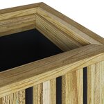 vidaXL Jardinier avec doublure 33 x 33 x 85 cm  en pin imprégné.