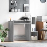 vidaXL Bureau Gris Sonoma 106 x 40 x 88.5 cm Bois d'ingénierie