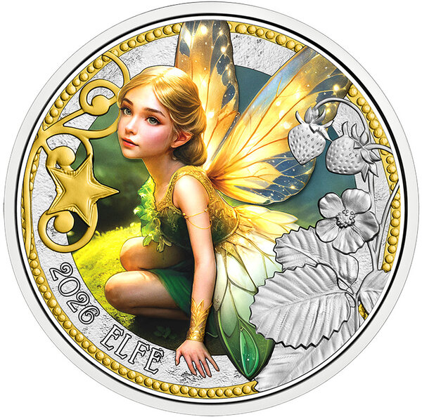 Monnaie ELF Mythical Creatures Metal 3€ Euro Austria 2026 (PRÉCOMMANDE)