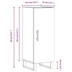 vidaXL Buffet Chêne marron 34 5x34x90 cm Bois d'ingénierie