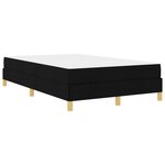 vidaXL Lit à ressorts avec matelas Noir 120 x 200 cm tissu