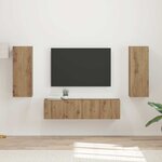 vidaXL Ensemble meuble TV 2 Pièces Chêne artisanal Bois d'ingénierie