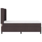 Lit Box Spring vidaXL avec Matelas & LED Marron Foncé 90x200 cm Tissu
