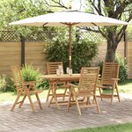 Chaises de jardin vidaXL pliantes 4 Pièces en bois massif de teck