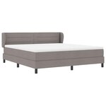 vidaXL Lit à ressorts avec matelas Taupe 180 x 200 cm tissu