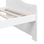 vidaXL Lit de repos 3 places Blanc Bois de pin massif 90x200 cm