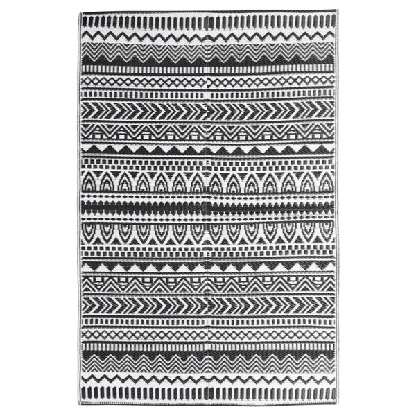 vidaXL Tapis d'extérieur Noir 120x180 cm PP