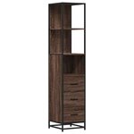 vidaXL Armoire de salle de bain chêne marron 35x37 5x166 cm