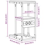 vidaXL Cabinet de chevet avec tiroir Chêne sonoma 41.5 x 26 x 60.5 cm