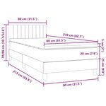 vidaXL Sommier à lattes de lit et matelas bleu foncé 80x210 cm velours
