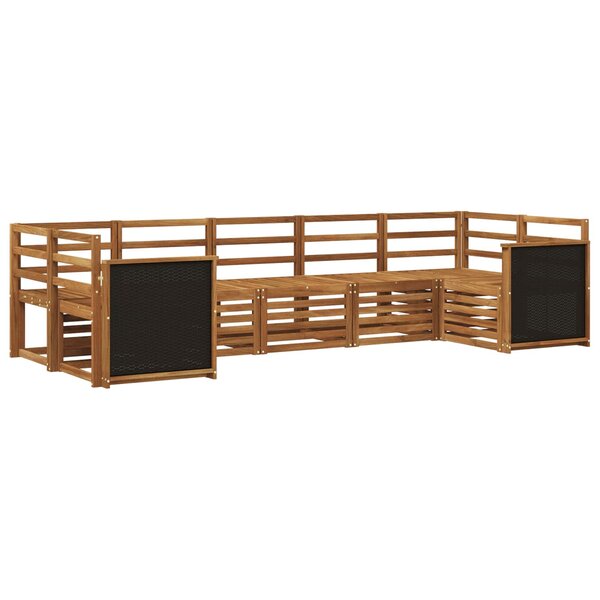 vidaXL Ensemble de canapés d'extérieur 6 pc Naturel