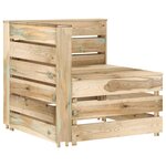 vidaXL Canapé palette d'angle de jardin bois de pin imprégné