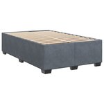 vidaXL Sommier à lattes de lit et matelas Gris foncé 120x200cm Velours