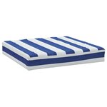 vidaXL Coussins de palette lot de 3 rayures bleues/blanches