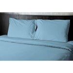 2 taies d'oreiller microfibre 82 g 50 x 70 cm - Bleu ciel
