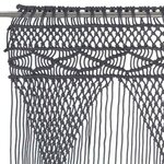 vidaXL Rideau en macramé Anthracite 140x240 cm Coton