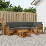 vidaXL Ensemble de canapé d'angle 5 Pièces Naturel et Anthracite