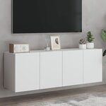 vidaXL Meubles TV muraux 2 Pièces blanc 60x30x41 cm